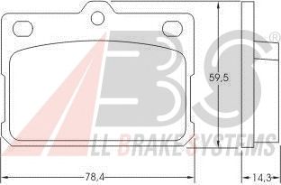 Тормозные колодки A.B.S. 36072