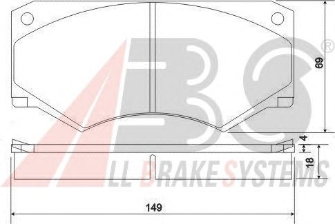Тормозные колодки A.B.S. 36142