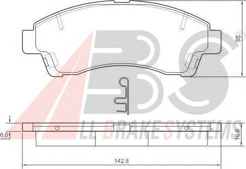 Тормозные колодки A.B.S. 37091