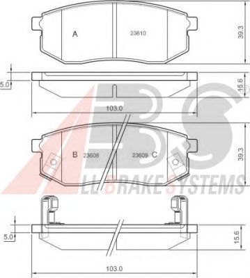 Тормозные колодки A.B.S. 37182
