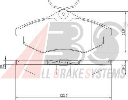 Тормозные колодки A.B.S. 37307