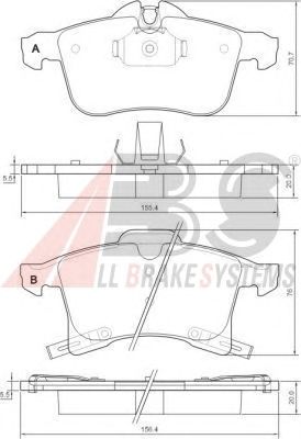 Тормозные колодки A.B.S. 37361