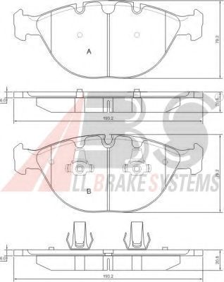 Тормозные колодки A.B.S. 37369