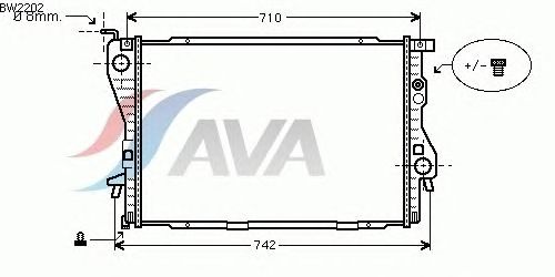 Радиатор, охлаждение двигателя AVA QUALITY COOLING BW2202