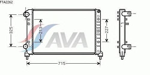 Радиатор, охлаждение двигателя AVA QUALITY COOLING FTA2262
