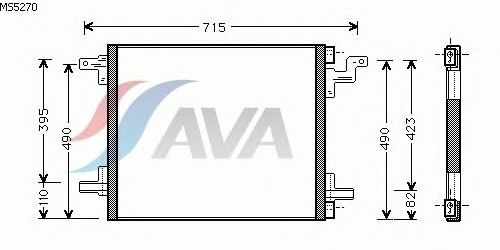 Радиатор кондиционера AVA QUALITY COOLING MS5270
