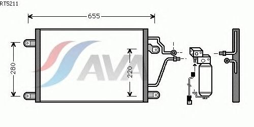 Радіатор кондиціонера AVA QUALITY COOLING RT5211