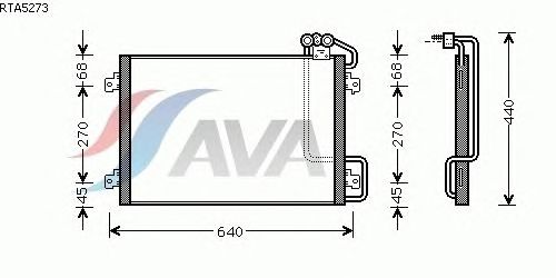 Радиатор кондиционера AVA QUALITY COOLING RTA5273