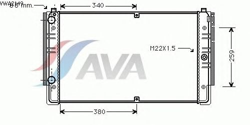 Радиатор, охлаждение двигателя AVA QUALITY COOLING VWA2149