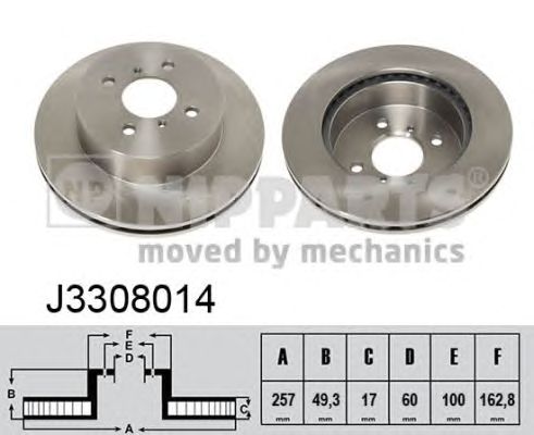 Тормозной диск NIPPARTS J3308014