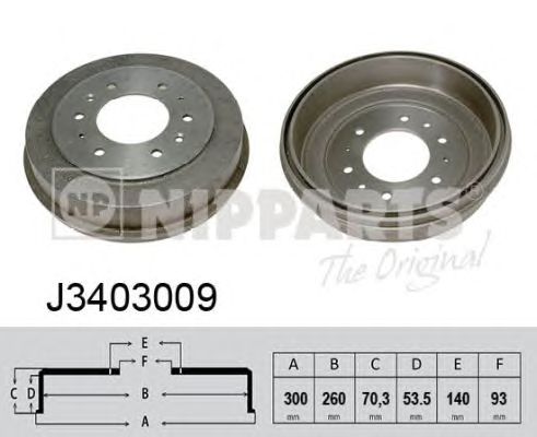 Тормозной барабан NIPPARTS J3403009