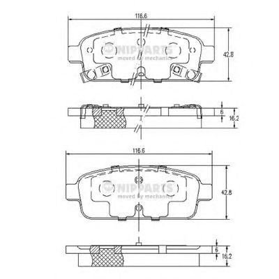 Тормозные колодки NIPPARTS N3610906