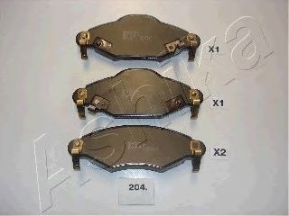 Тормозные колодки ASHIKA 50-02-204