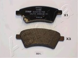 Тормозные колодки ASHIKA 50-08-801