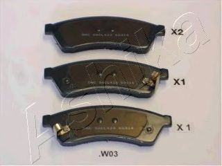 Тормозные колодки ASHIKA 51-0W-W03