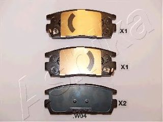 Тормозные колодки ASHIKA 51-0W-W04