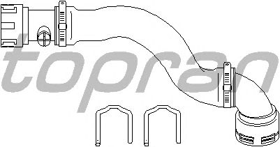 Шланг радиатора TOPRAN 501 566