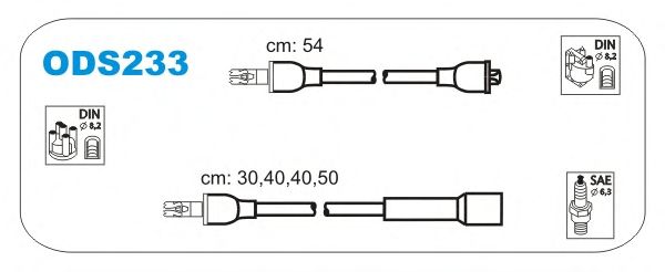 Комплект високовольтних проводів JANMOR ODS233