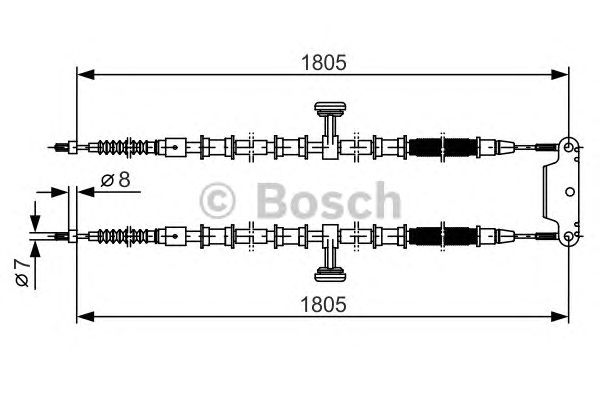 Трос ручника BOSCH 1 987 477 907