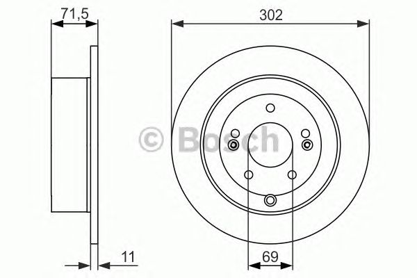 Тормозной диск BOSCH 0 986 479 509