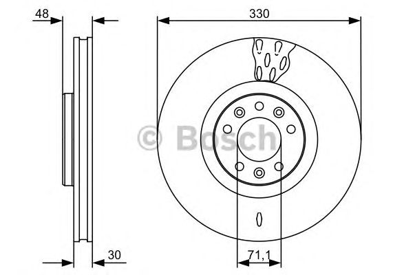 Тормозной диск BOSCH 0 986 479 529
