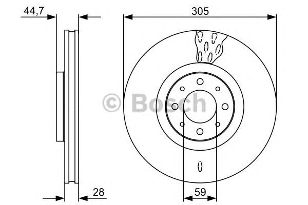 Тормозной диск BOSCH 0 986 479 530