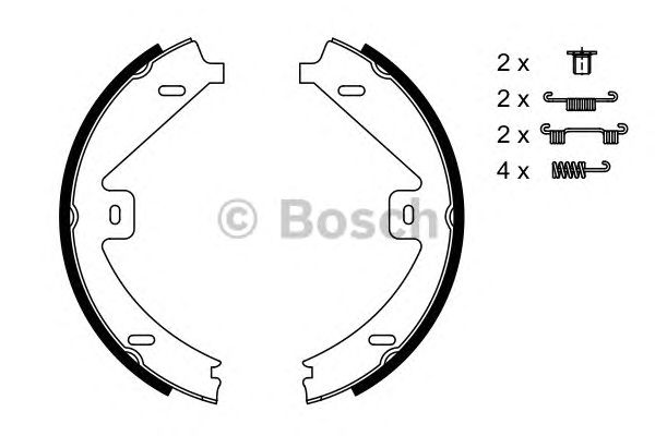 Тормозные колодки ручника BOSCH 0 986 487 752