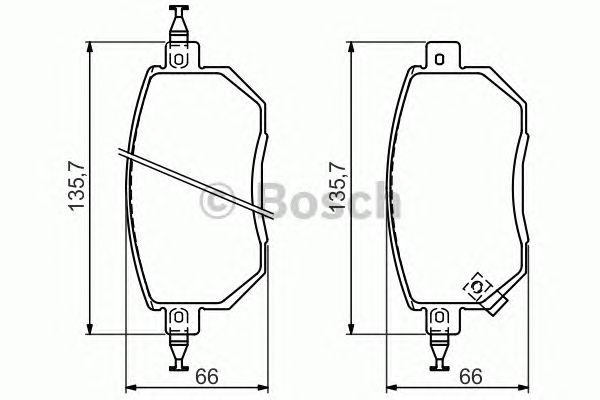 Тормозные колодки BOSCH 0 986 494 366