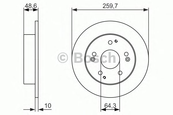 Тормозной диск BOSCH 0 986 479 964