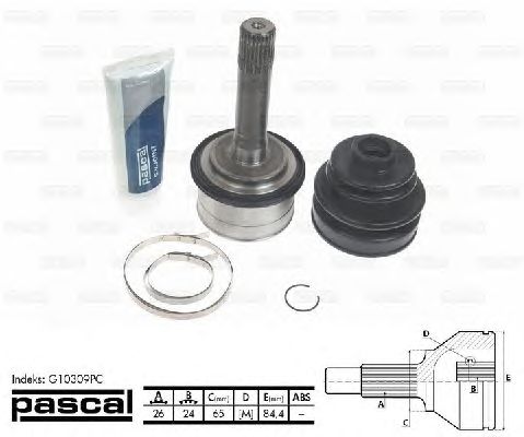 Комплект ШРУСов PASCAL G10309PC