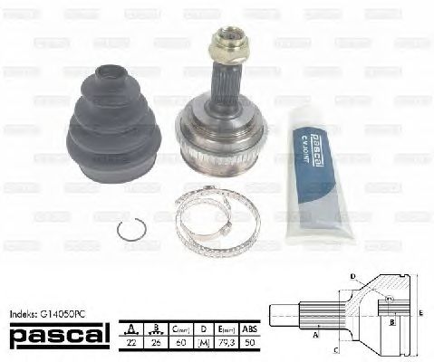 Комплект ШРУСов PASCAL G14050PC