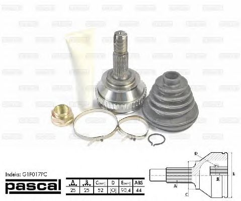 Комплект ШРУСов PASCAL G1F017PC