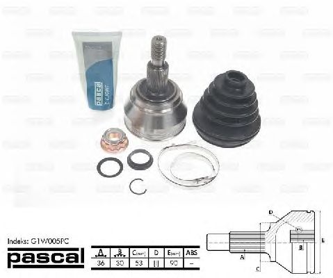Комплект ШРКШ PASCAL G1W005PC