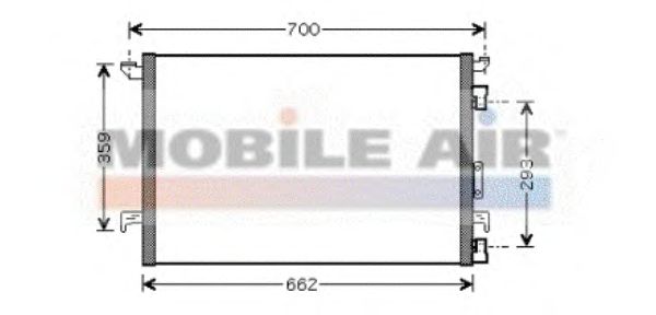 Радиатор кондиционера VAN WEZEL 37005333