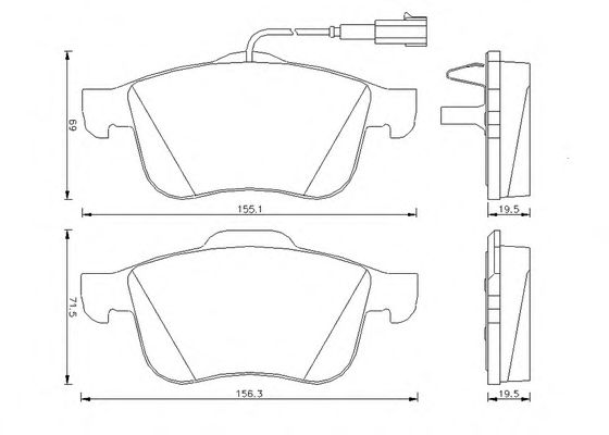 Тормозные колодки BENDIX 573173B