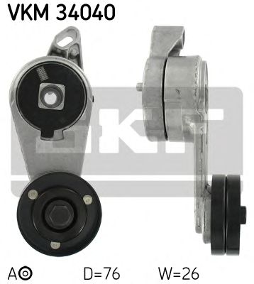 Натяжной ролик поликлинового ремня SKF VKM 34040