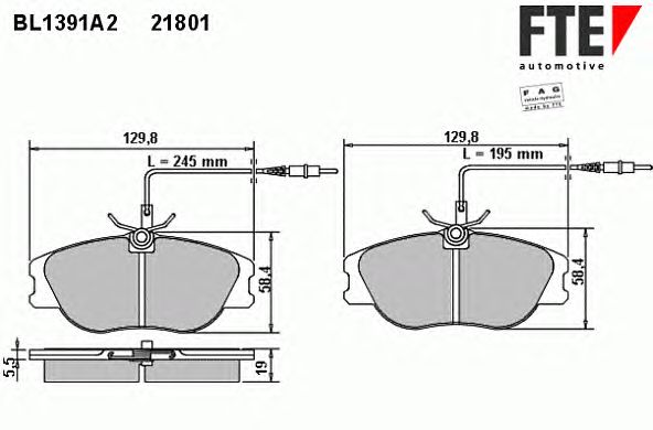 Тормозные колодки FTE BL1391A2