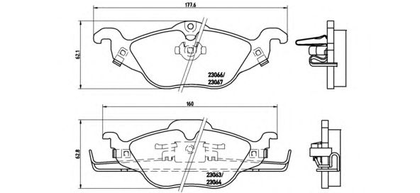 Тормозные колодки BREMBO P 59 030