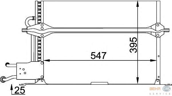 Радиатор кондиционера HELLA 8FC 351 035-291
