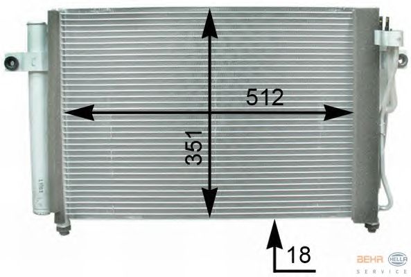 Радиатор кондиционера HELLA 8FC 351 302-281