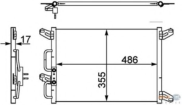 Радіатор кондиціонера HELLA 8FC 351 302-411