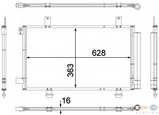 Радиатор кондиционера HELLA 8FC 351 307-741