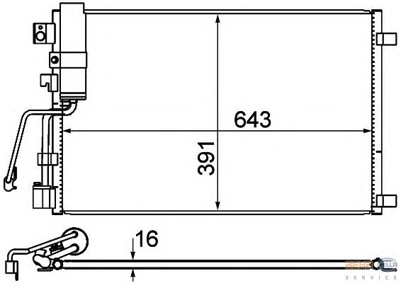 Радиатор кондиционера HELLA 8FC 351 310-141