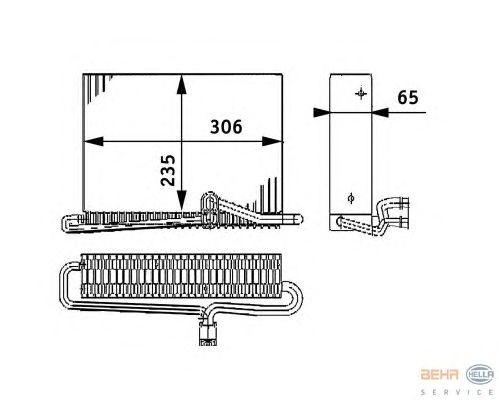 Испаритель кондиционера HELLA 8FV 351 330-121