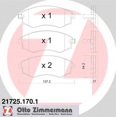 Тормозные колодки ZIMMERMANN 21725.170.1