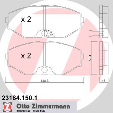 Гальмівні колодки ZIMMERMANN 23184.150.1