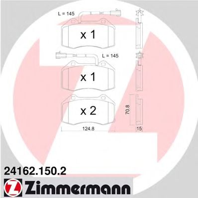 Тормозные колодки ZIMMERMANN 24162.150.2