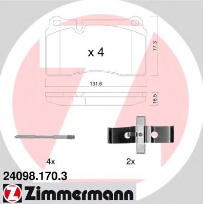 Тормозные колодки ZIMMERMANN 24098.170.3