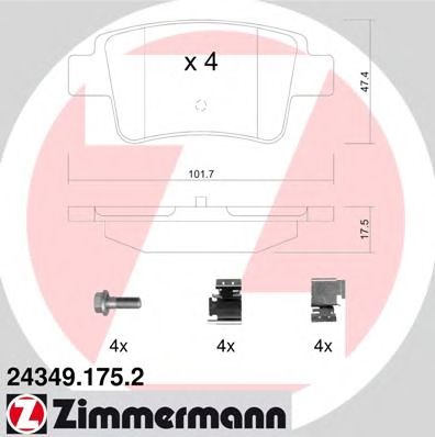 Тормозные колодки ZIMMERMANN 24349.175.2