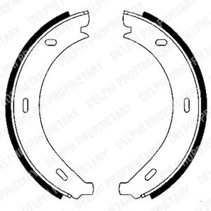 Тормозные колодки ручника DELPHI LS1902